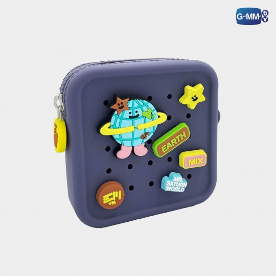 EARTHMIX RUBBER WALLET WITH CHARM SET 