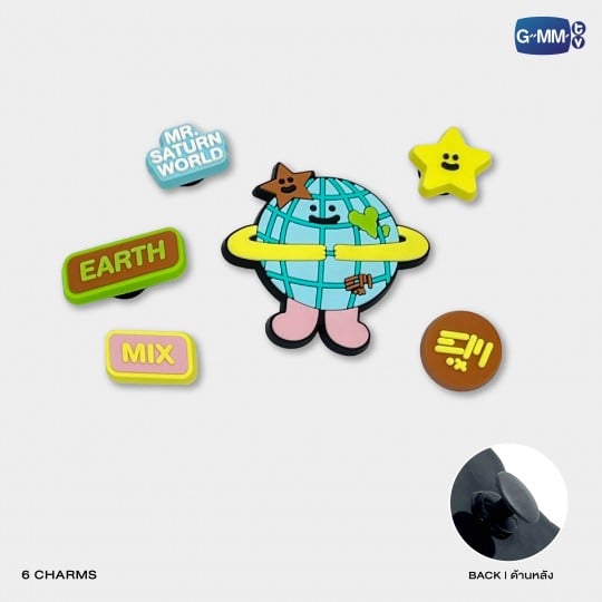 EARTHMIX RUBBER WALLET WITH CHARM SET 