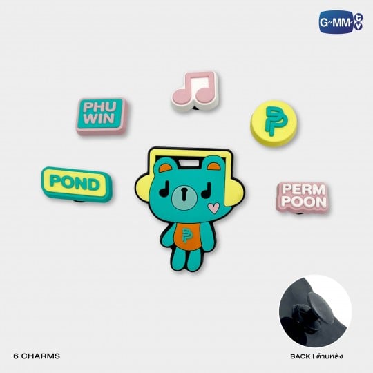 PONDPHUWIN RUBBER WALLET WITH CHARM SET