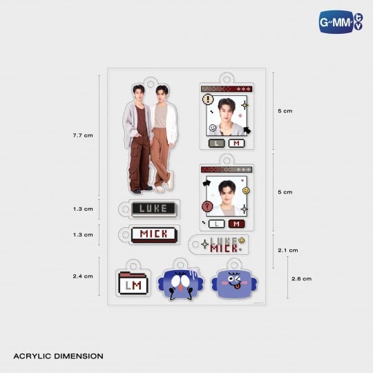 LUKEMICK CUSTOMIZABLE ACRYLIC KEYCHAIN