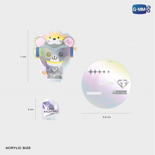 LOOK KHUNNOO ACRYLIC CLIP STAND WITH GEMINIFOURTH PHOTOCARD