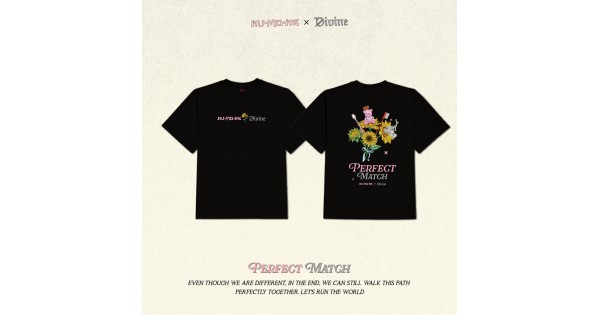 DIVINExNUMONEコラボ Perfect Sunshine Tシャツ黒M DIVINExNUMONEコラボ Perfect Sunshine Tシャツ黒M タレントグッズ