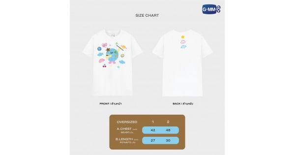 earthmix GMMMR.SATURNWORLD & FRIEND Tシャツ MR. SATURNWORLD & FRIEND T-SHIRT | Ossan's Love Thailand รัก